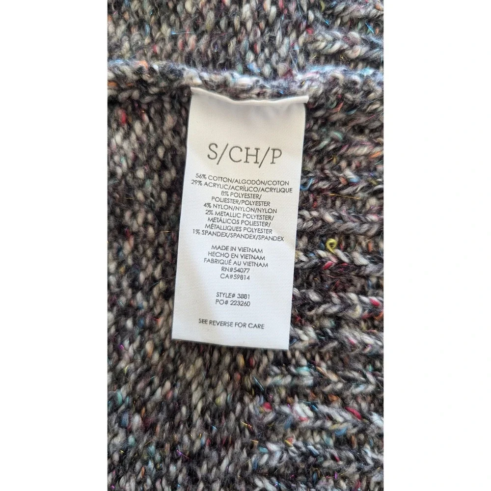 Cabi Coffee House Duster Cardigan Sweater Knit Open Front Multicolor Size S‎